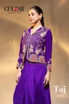 Taj By Gulzar Crepe Beautiful Beads Work Online Designer Indo Westerns Wholesale
